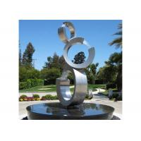 Quality Contemporary Stainless Steel Sculpture Garden Stainless Steel Water Fountain for sale