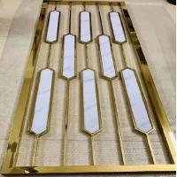 China 201 stainless steel modern novel marble room divider partition wall factory