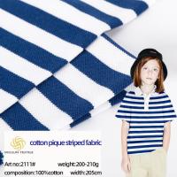 Quality Yarn Dyed Striped Knit Fabric Pique Cotton 100% For Polo Shirt for sale