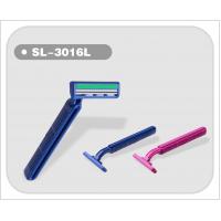 China Plastic Handle Twin Blade Disposable Razor 5 pcs/bag Hot Sell   (SL-3016L) factory