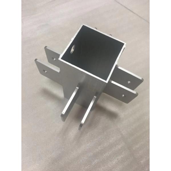 Quality CNC Machining Aluminum Bracket with Drilling Holes Silver Anodized Silver Color for sale