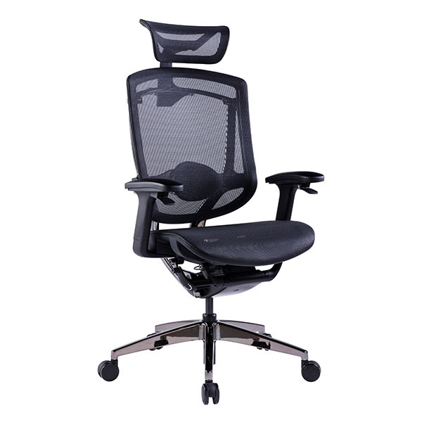 China Marrit Chair Chromed Aluminum High Back Executive Chair With Headrest factory