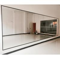 China Large Silver Clear Float Mirror Glass Sheet For Gym And Dance Room factory