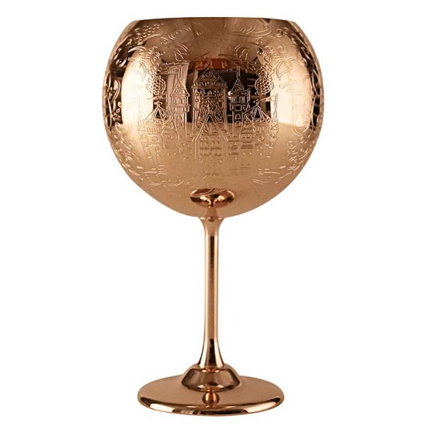 Quality Copper Plated Stainless Steel Barware Metal Drinking Goblets For Wedding Anniversary for sale