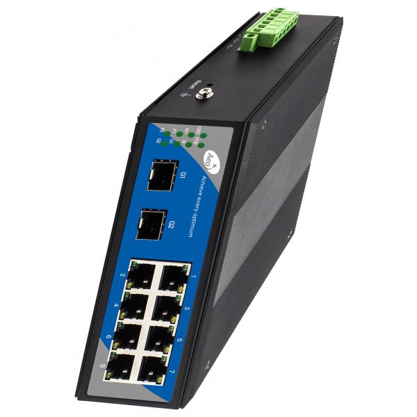 Quality Gigabit 8-Port Smart SFP Switch Industrial Ring Loop Managed 8 POE and 2 SFP for sale
