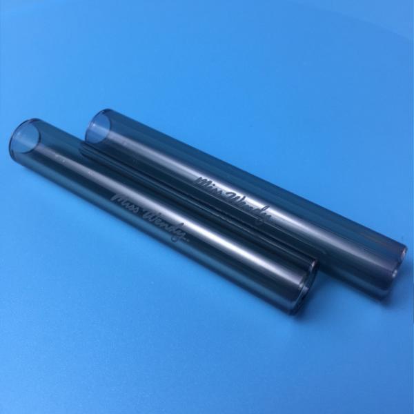Quality Transparent Black Borosilicate Glass Tube For Device Component With Laser Engraving for sale