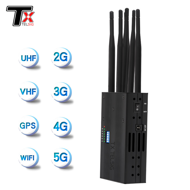 China Churches Six Way Handheld Phone Jammer Suitable For Meeting Rooms factory