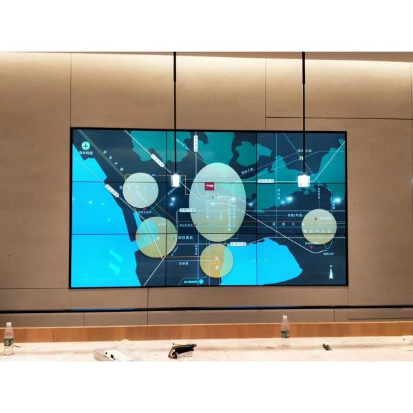 Quality Indoor Ultra Narrow Bezel Video Wall , Digital Signage Video Wall For CCTV Center for sale