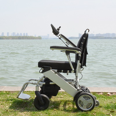 Quality Lithium Battery Portable Foldable Electric Wheelchair Elderly Use Lightweight for sale
