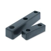 China Rubber Accessories Upstand HeACavy Duty Black Rubber Buffer On A Steel Angle Plate For Steel Door factory
