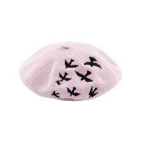 China Polyester Wool Beret Cap Hat Solid Color​ For Women Halloween factory