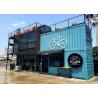 China Blue Color Commercial Metal Building Kits Flexible Assembly For Coffee Shop / Cafe factory