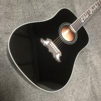 China Custom 2023 dove elvis presley black acoustic guitar GB dove electric acoustic guitar factory