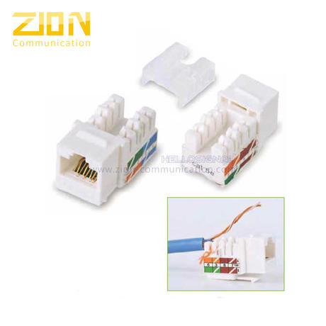 Quality UTP RJ45 90 degree ZCM265-C5/6/6A Keystone Jack , Ethernet , from China Manufacturer - Zion Communiation for sale