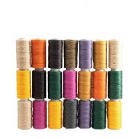 China MERCERIZED 100% Polyester Flat Leather Waxed Thread 150d/16 Wax Thread for Sewing Leather factory