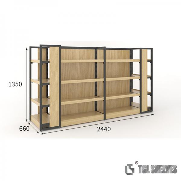 Quality 5 Layers Convenience Store Shelves , Retail Metal Shelves 50-70KG Load Capacity for sale