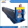 China White And Blue Rain Gutter Roll Forming Machine 14-16 Rollers 4kW Main Motor Power factory