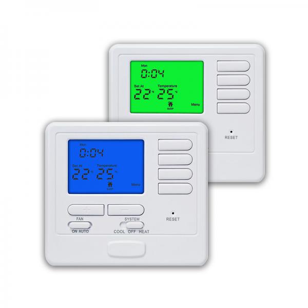 Quality Digital FCU Room AUTO AC 7 Day Programmable Thermostat Heating And Cooling System for sale