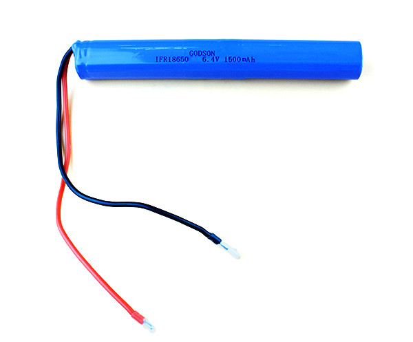 Quality 18650 Lithium Iron Phosphate Battery Rechargeable 6.4V 1500MAh for sale