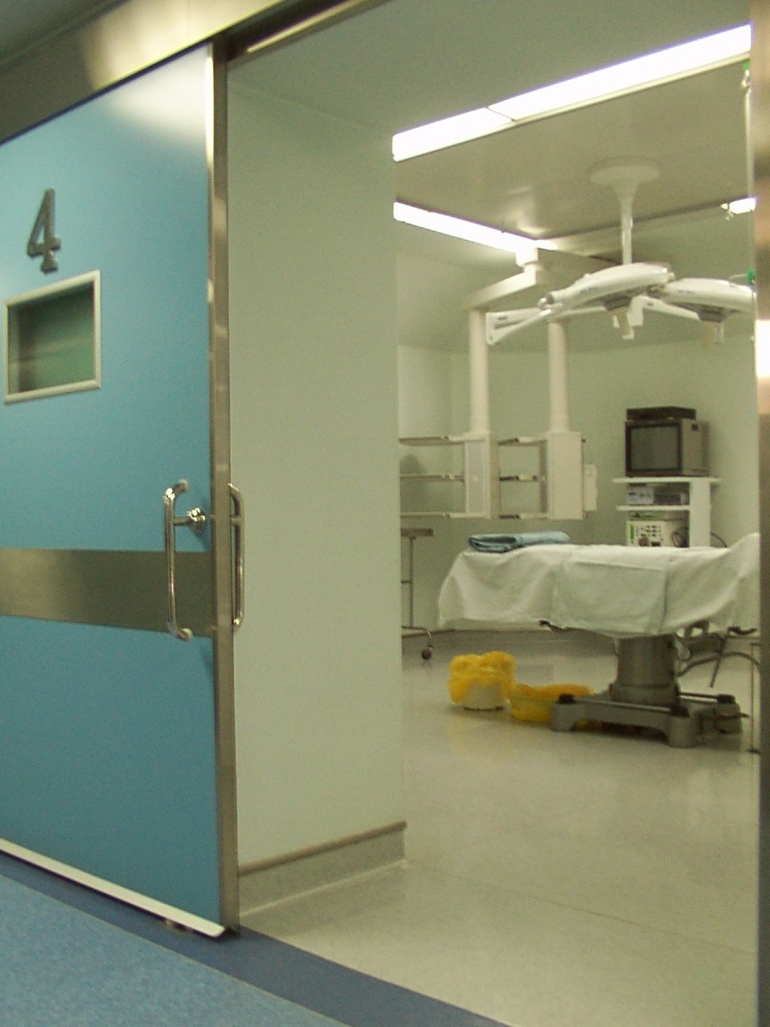 China Heavy Duty with Safety System Automatic Hospital Clean Room Door with Foot Sensor factory