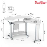 China L Shaped Modern Home Office Desk , Simple Small Desktop Computer Desk factory
