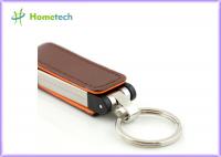 China Black / Red / Yellow Leather USB Flash Disk 1GB 2GB High Speed factory