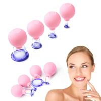 China 4 Pcs Facial Glass Cupping Perfect For Cupping Massage, Lymphatic Drainage, Anti Aging Beauty Tool, For Face, Neck factory