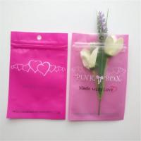 China Resealable Cosmetic Packaging Bag Pink Eyelash Earrings Necklace Jewelry Zipper Pouch factory