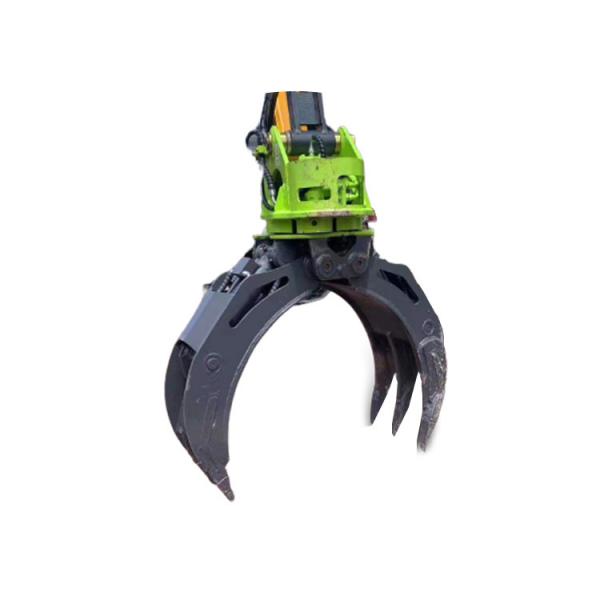Quality Excavator Rotating Hydraulic Log Grapple For Wood Rock Stone for sale