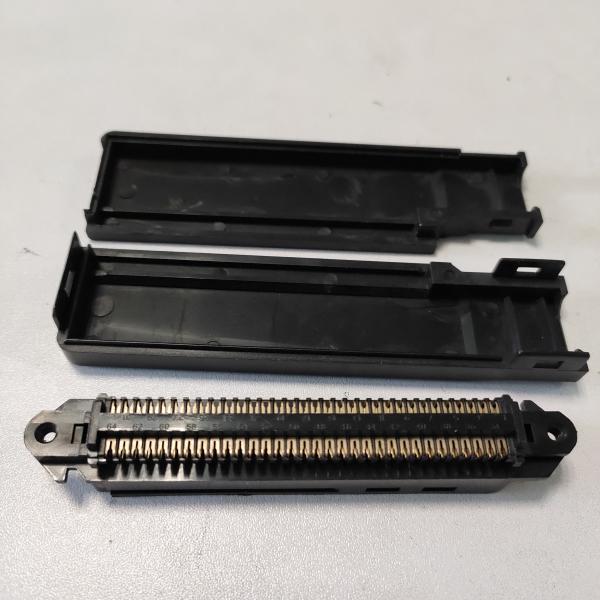 Quality Black 64 Pin Centronics Connector Male IDC Crimping type Connector with Plastic for sale