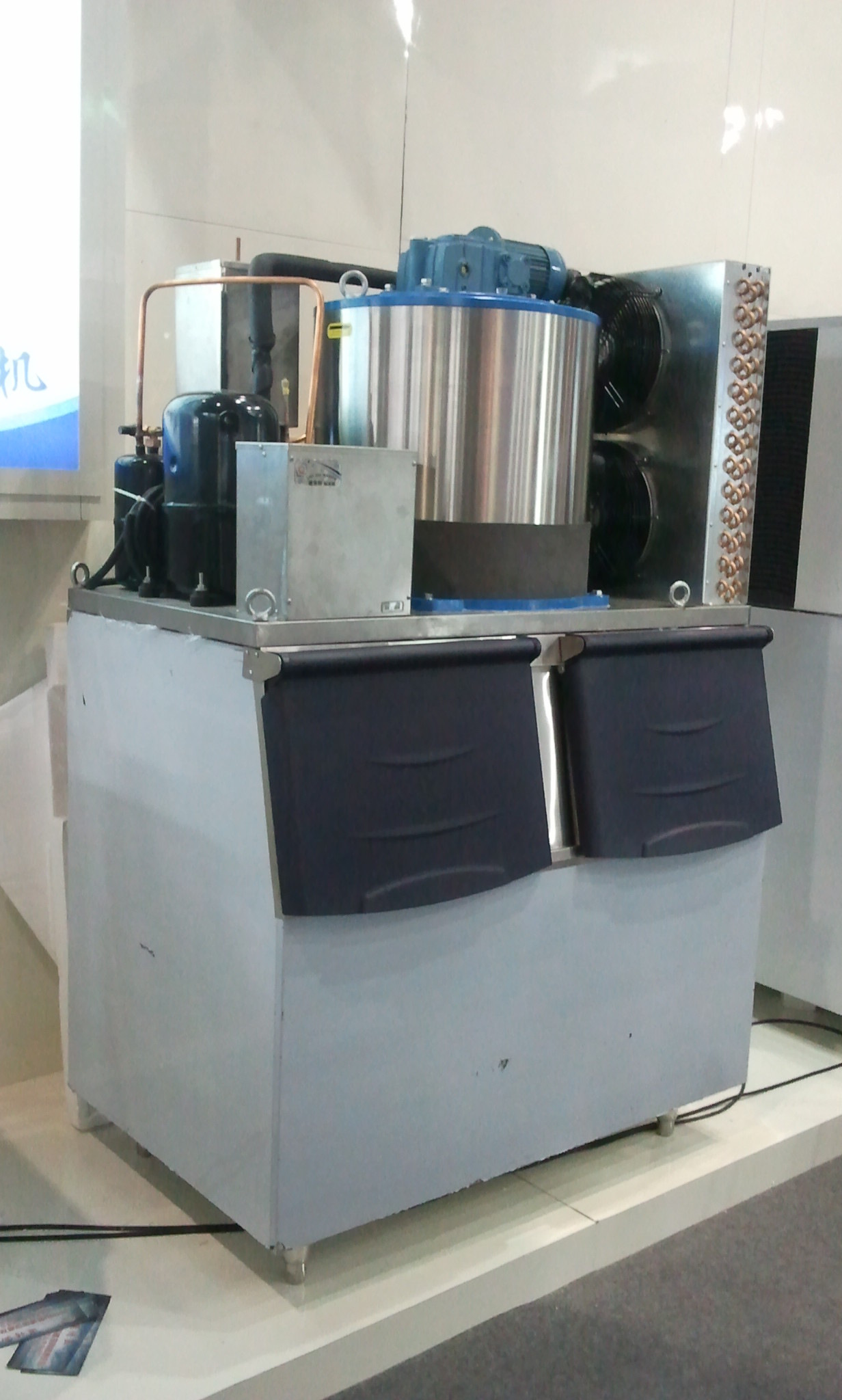 China Professional Industrial LY Flake Ice Maker Stainless Steel Case / Ice Making Machine factory