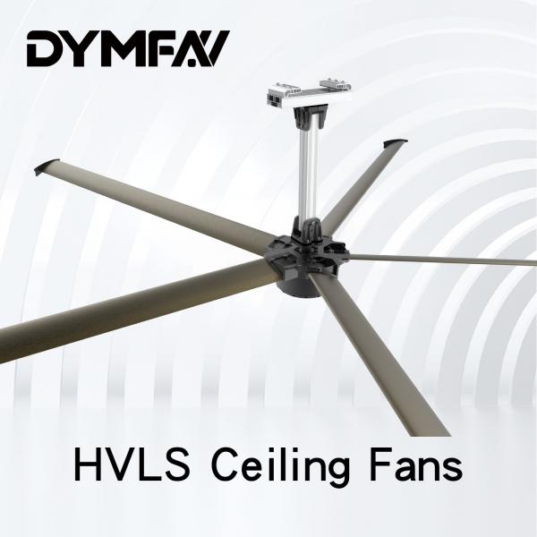 Quality 6.6m 1.5kw 5 Blades HVLS Ceiling Fans Workshops Large Commercial Ceiling Fans for sale