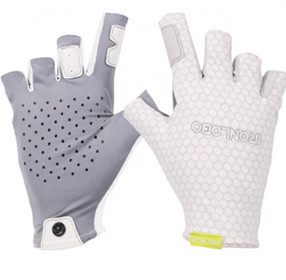China Men Sun Protection Gloves New Design Custom Anti UV Logo Gloves For Fishing for sale