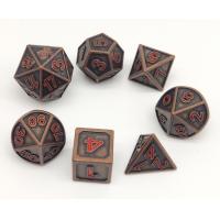 Quality Hand Engraved Painting Mini Dice Set , Multi Function Polyhedron Dice for sale