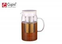 Buy cheap High Borosilicate Glass Teapot 1400ml With Silk Print Logo Eco - Friendly from wholesalers
