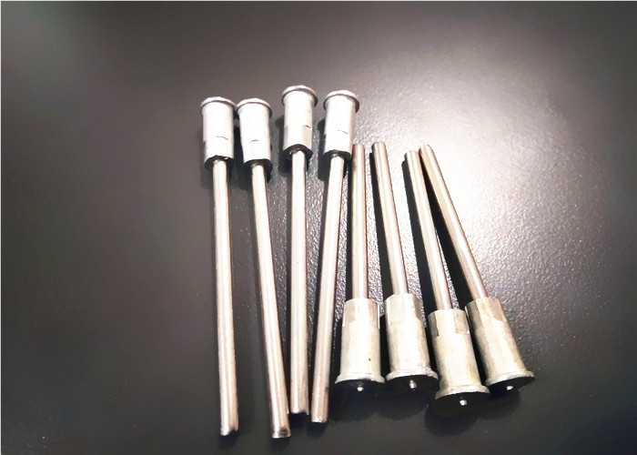 China 3mm X 65mm Stud Welding Pins Bi- Metallic Pins With 6 X 15 Mm Aluminum Insulated Heads factory