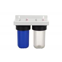 china 10'' whole house  water filter housings with big blue and clear  double sump 1'' port