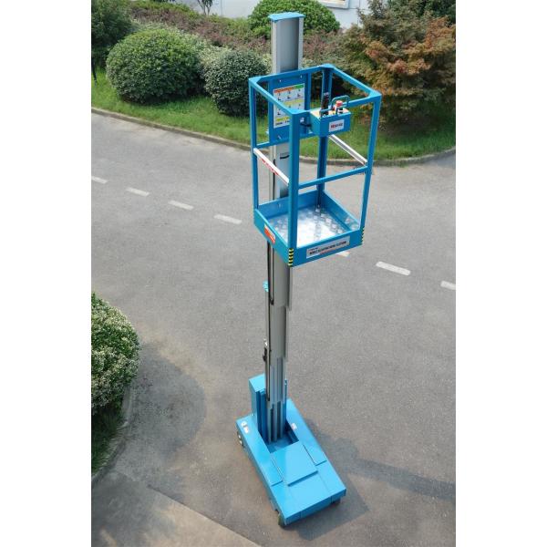 Quality Blue Self Propelled Aerial Lift Single Mast Self Propelled With 5 m Working Height for sale