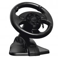 Quality Game Steering Wheel Racing Wheel With Foot Pedal For PC + X-INPUT + P2 + P3 for sale