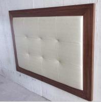 China Wood frame fabric upholstery button tufted king size headboard of hotel bedroom furniture factory