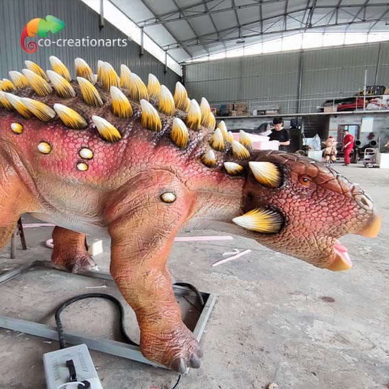 Quality 6m Life Size Animatronic Sunproof Lighting Ankylosaurus Dinosaur Model For Outdoor Exhibition for sale