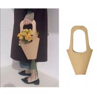 China S M L Kraft Paper Flower Bags Flexiloop Handle Festive Packaging factory