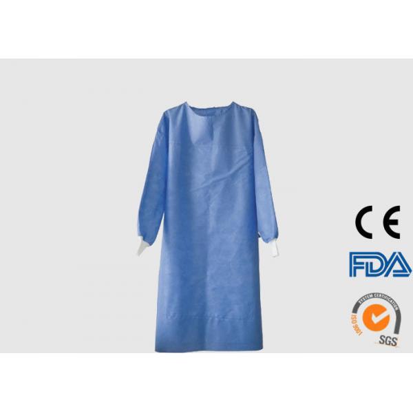 Quality CE Certificate Medical Isolation Gowns , Blue Disposable Aprons 120*140cm for sale