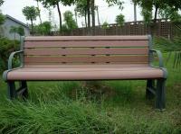 China Ecological Prefab Outdoor Park Benches , Outdoor Patio Bench With Steel Frame factory
