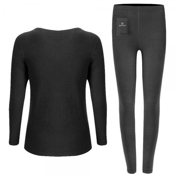 Quality Female Winter Battery Heating Base Layers Thermal Long Underwear Two Piece Suit for sale