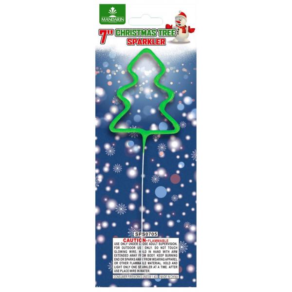 Quality 7 Inch Tree Shape Cold Fireworks Handheld Christmas Fireworks Pyrotechnics For Kids for sale