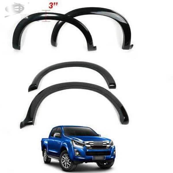 3 Inch Fender Flares , Matte Black OEM Style Fender Flares For Navara
