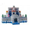 China Snow Theme Inflatable Jumping Castle , 4×6 Meter Slide Castle Inflatable Slide factory