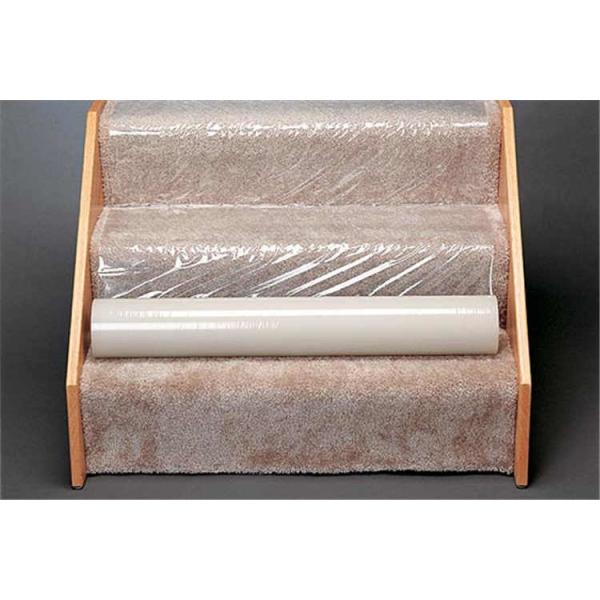 Quality 80 Micron Non Slip 600ft Plastic Carpet Protector Film For Stair for sale