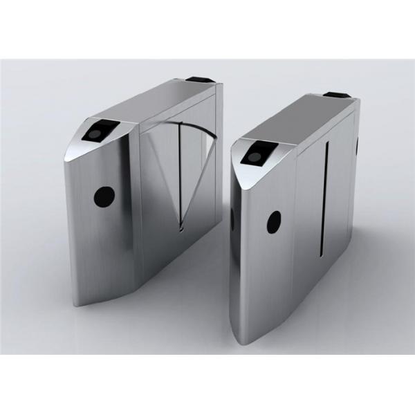 Quality IP44 1.5mm Thickness Stainless Steel Flap Barriers Auto Reset 110V Waist High Turnstile for sale